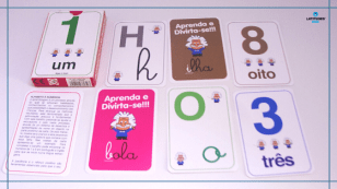 Cartões números e letras